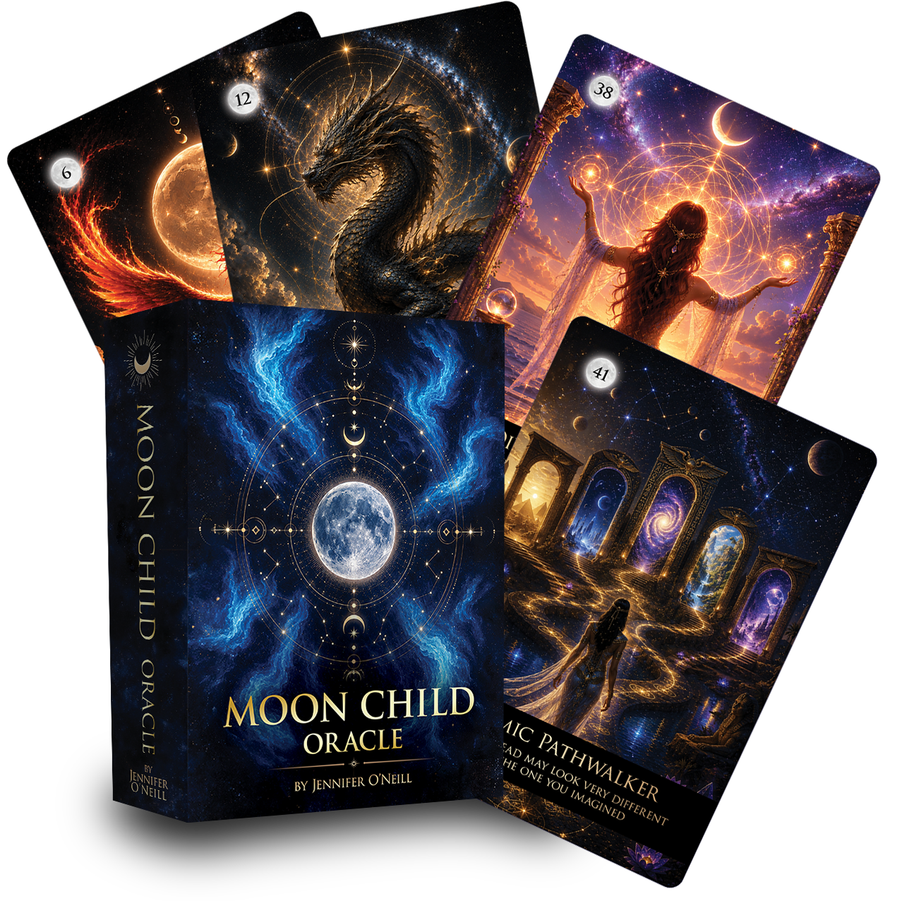 Moon Child Oracle | 44-Card Deck & Guidebook by Jennifer O'Neill