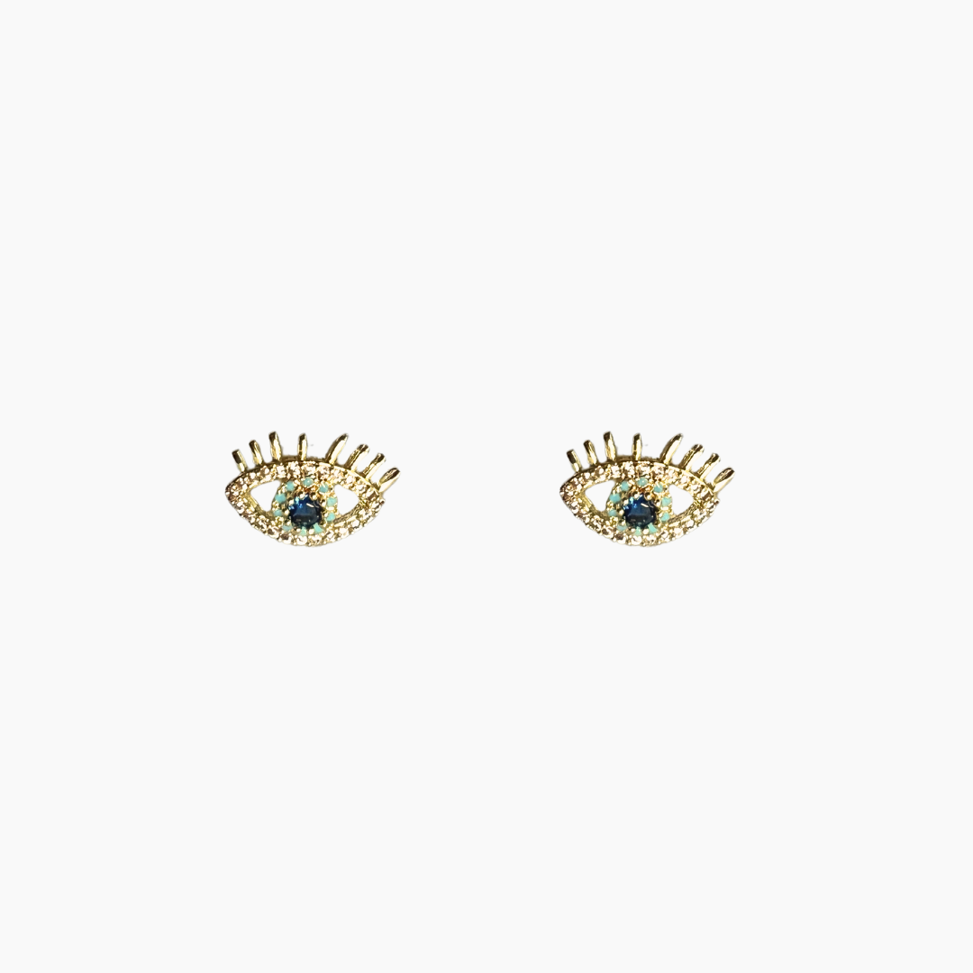 Gold "Third Eye" Stud Earrings
