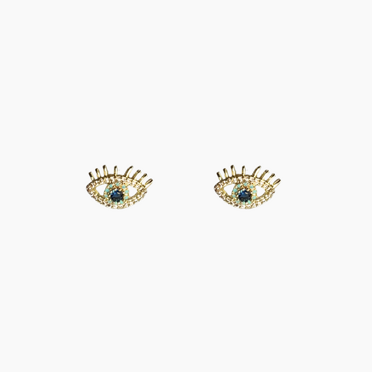 Gold "Third Eye" Stud Earrings