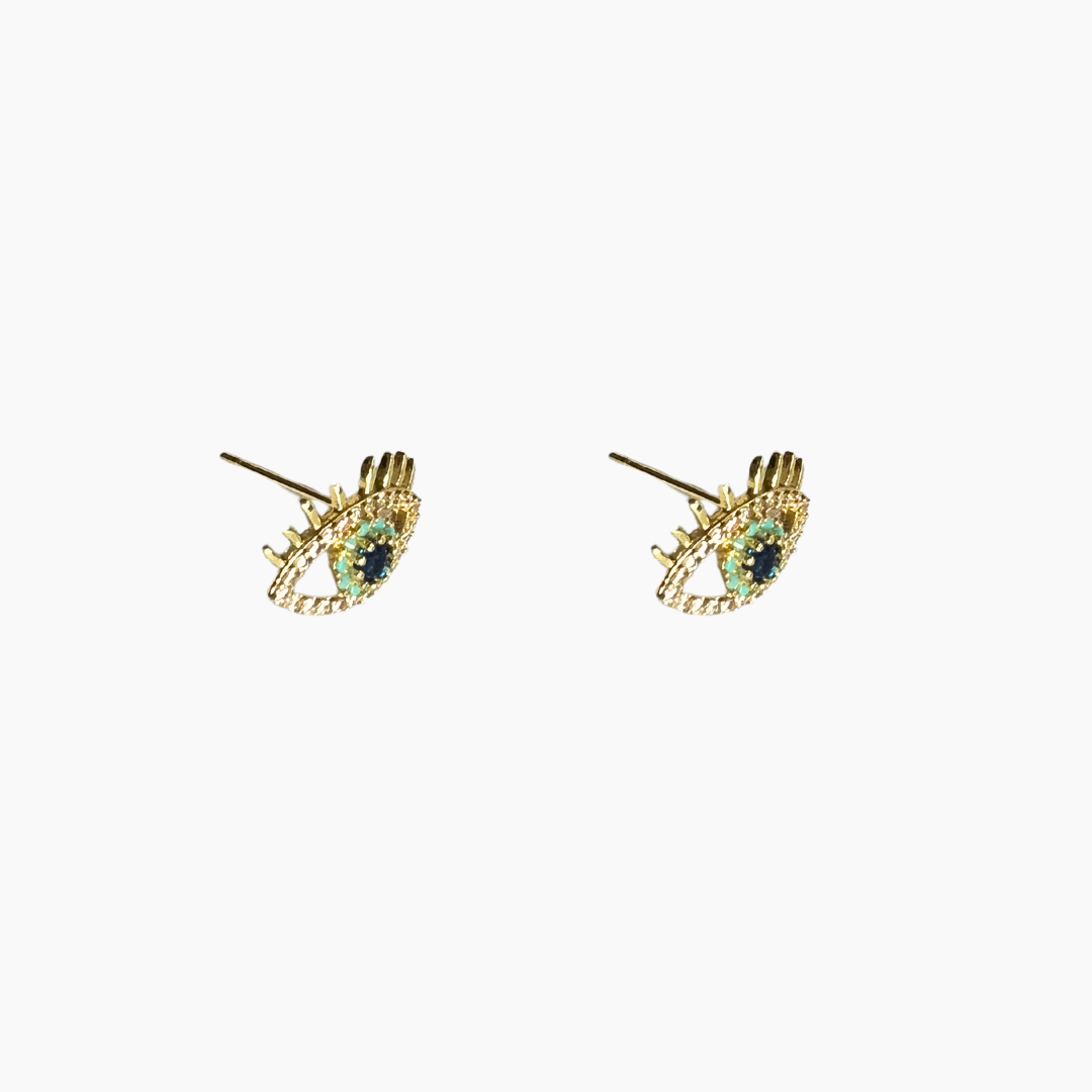 Gold "Third Eye" Stud Earrings