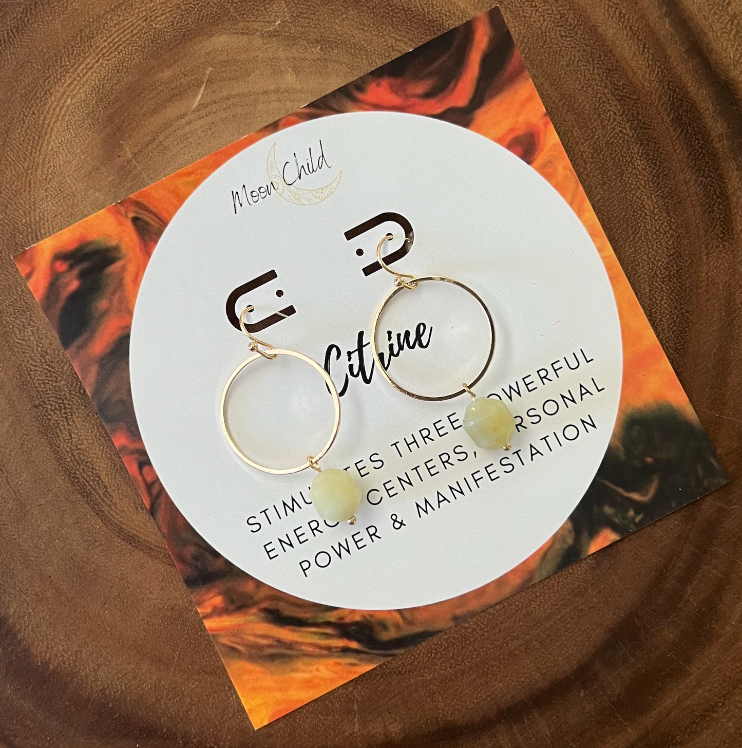 Citrine "Mini" Orb Gold Earrings