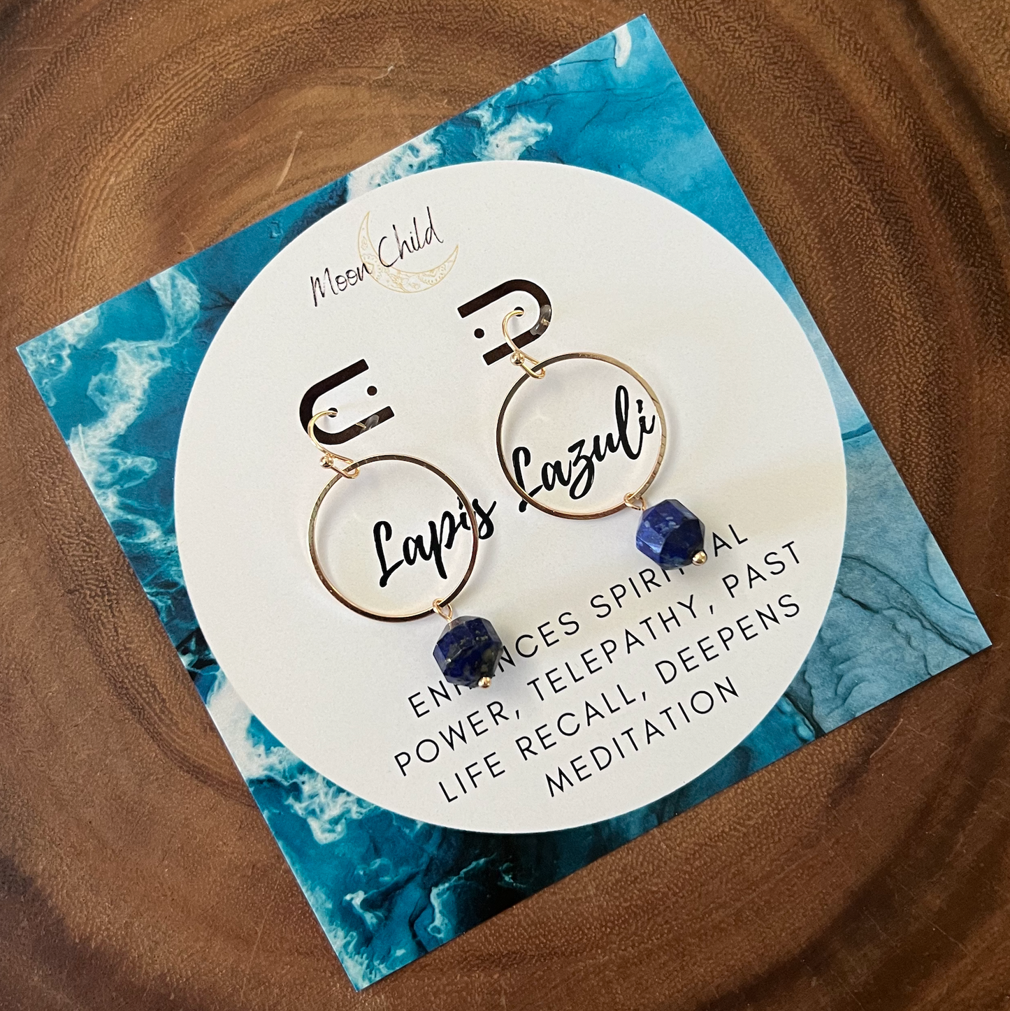 Lapis Lazuli "Mini" Orb Gold Earrings