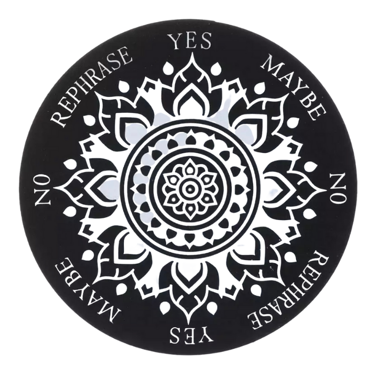 6" Lotus Flower Wood Pendulum Board (Black)