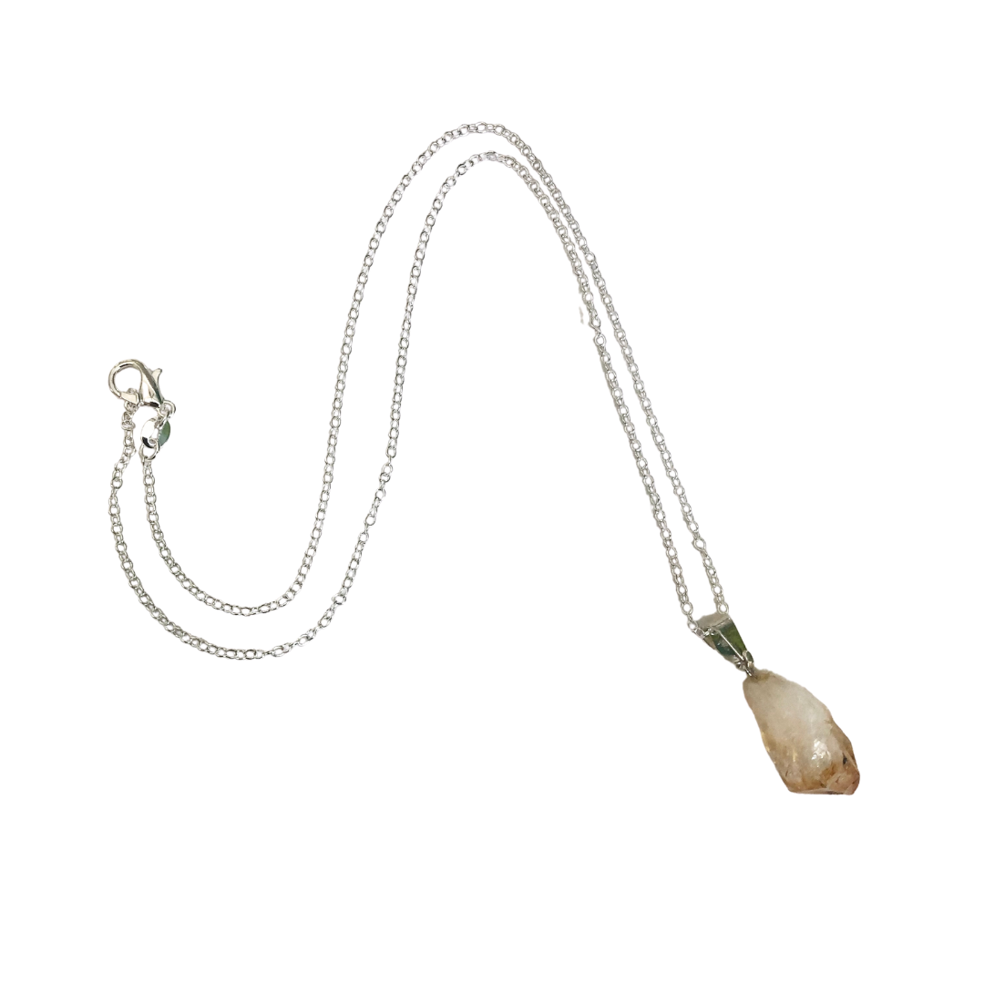 Citrine Rough Gemstone Point Necklace ~ "Manifestation & Success"