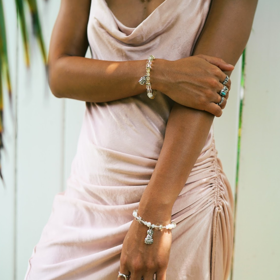 "Soul Searching" Bracelet - Crystal Quartz & Moonstone