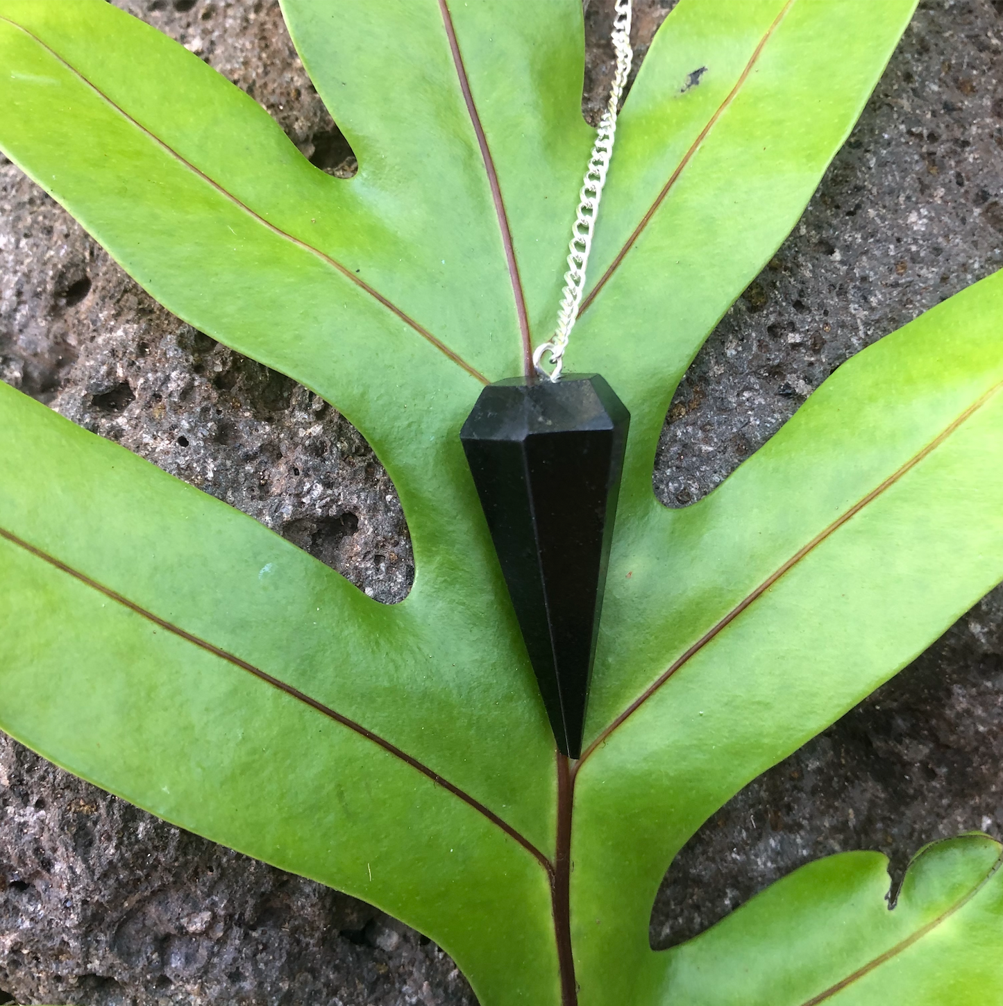 Black Tourmaline Pendulum w/ Wooden Pendulum Spirit Board