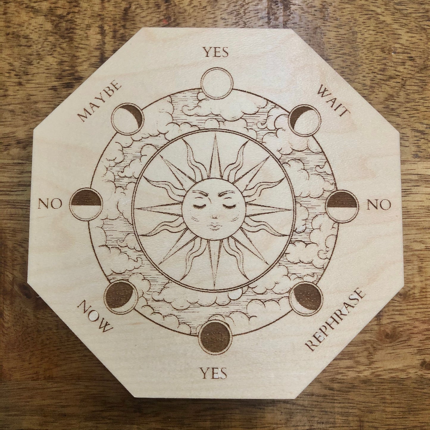 5" Maple Wood Pendulum Sun Moon Board