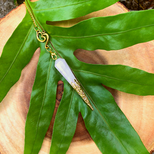 Rose Quartz Gold OM "Abundance, Love, & Healing" Pendulum | Divination Tool