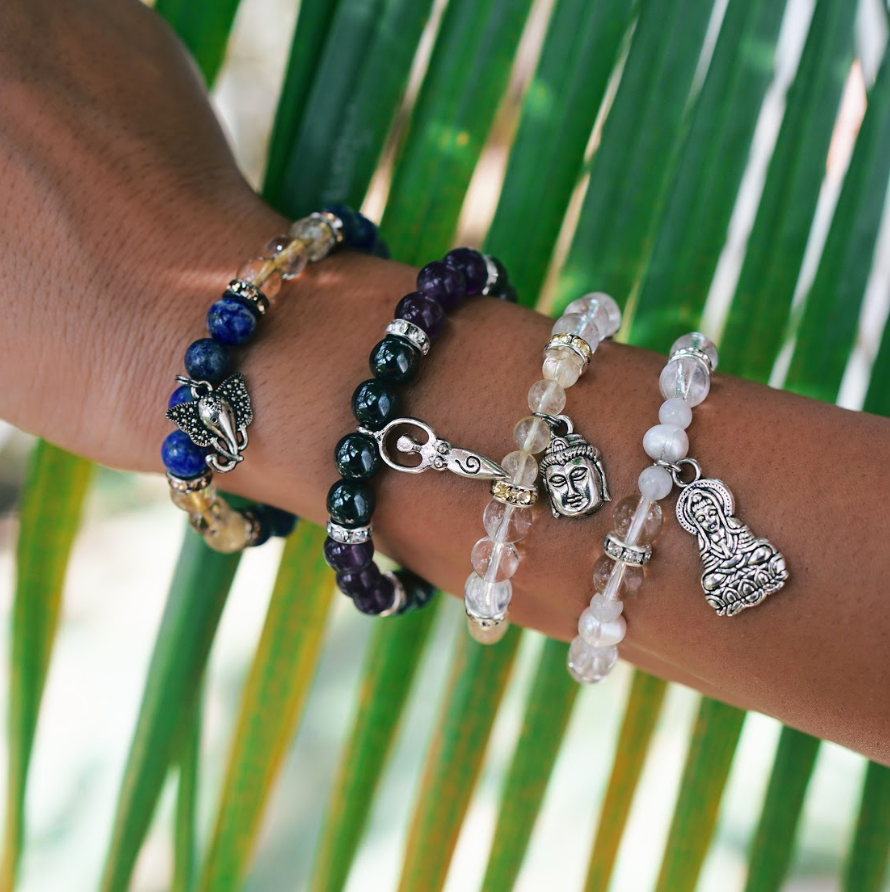 "Third Eye" Bracelet - Lapis Lazuli & Rutilated Quartz