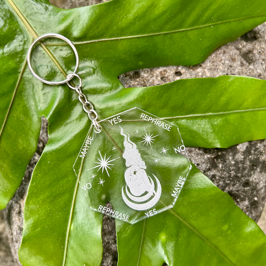 2.5" Virgo ZODIAC Keychain Pendulum Board | Goddess | Moon | Stars | Clear Acrylic