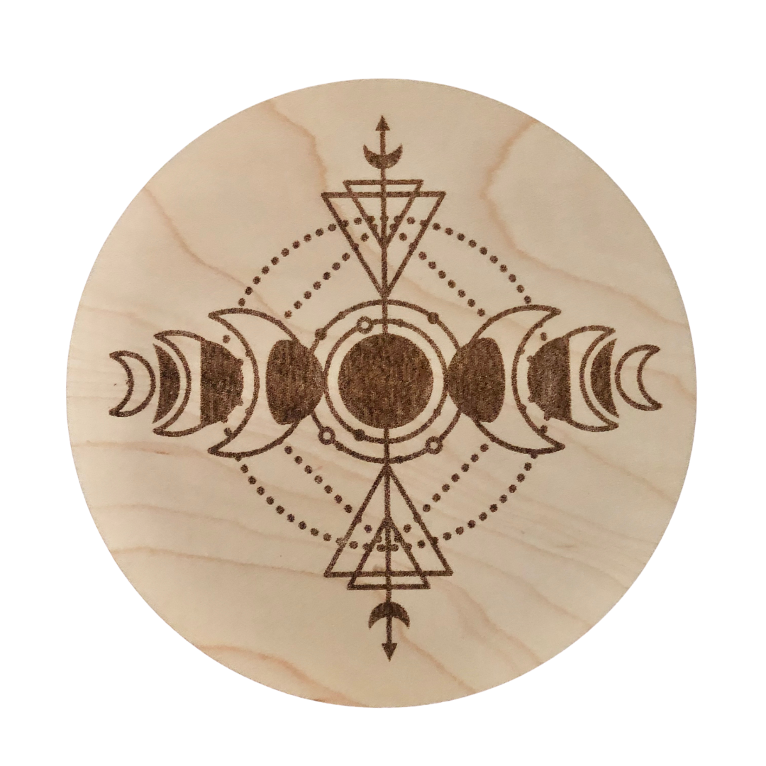 5" Maple Wood Crystal Grid