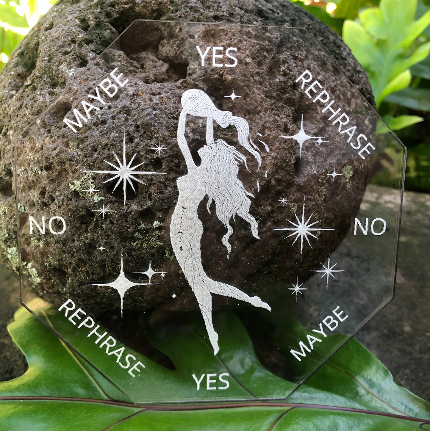 5" ZODIAC Pendulum Board | Goddess | Stars | Aquarius | Clear Acrylic