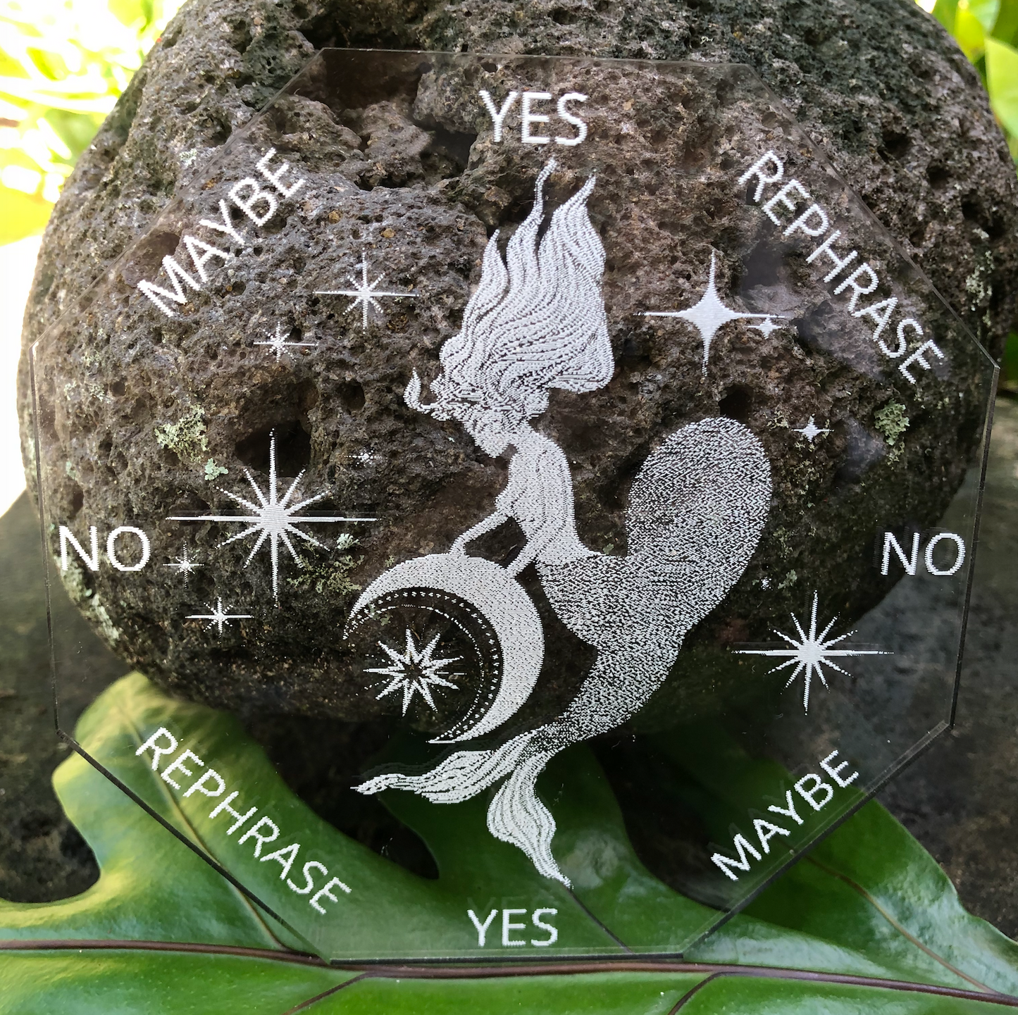 5" ZODIAC Pendulum Board | Goddess | Moon | Stars | Pisces | Clear Acrylic