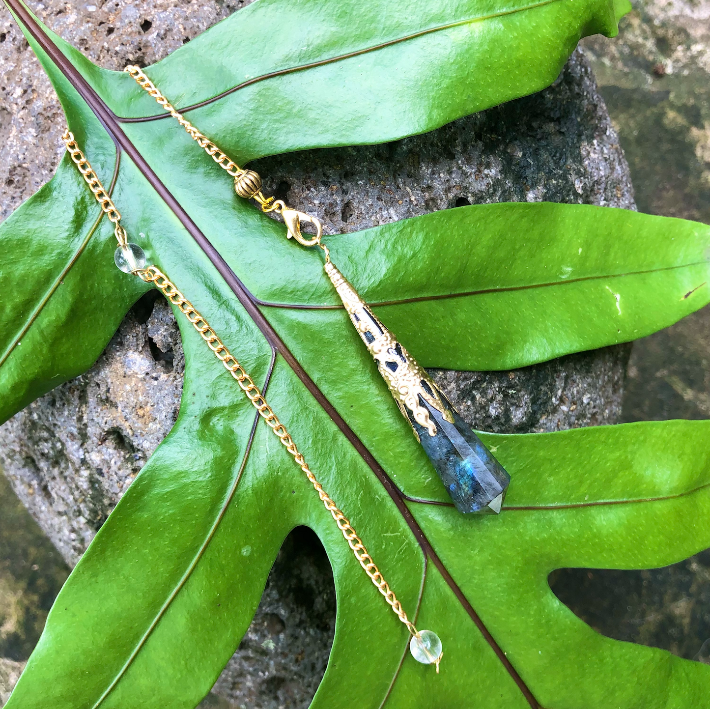 "Moon Magic" Gold Labradorite Pendulum | Divination Tool
