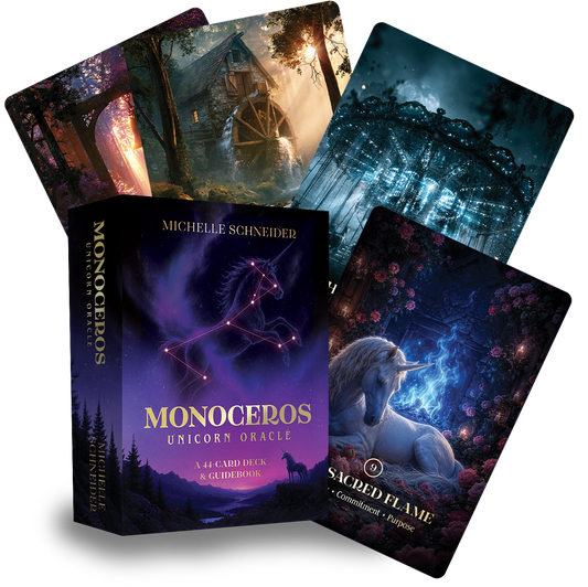 Monoceros Unicorn Oracle | 44-Card Deck & Guidebook by Michelle Schneider