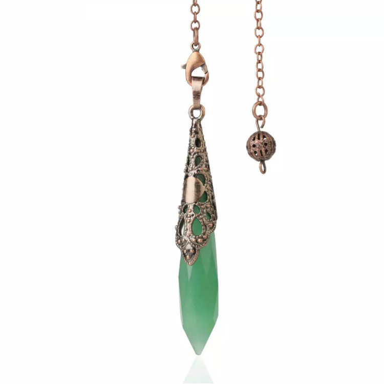 Aventurine Copper Pendulum - "Manifestation, Prosperity & Abundance"