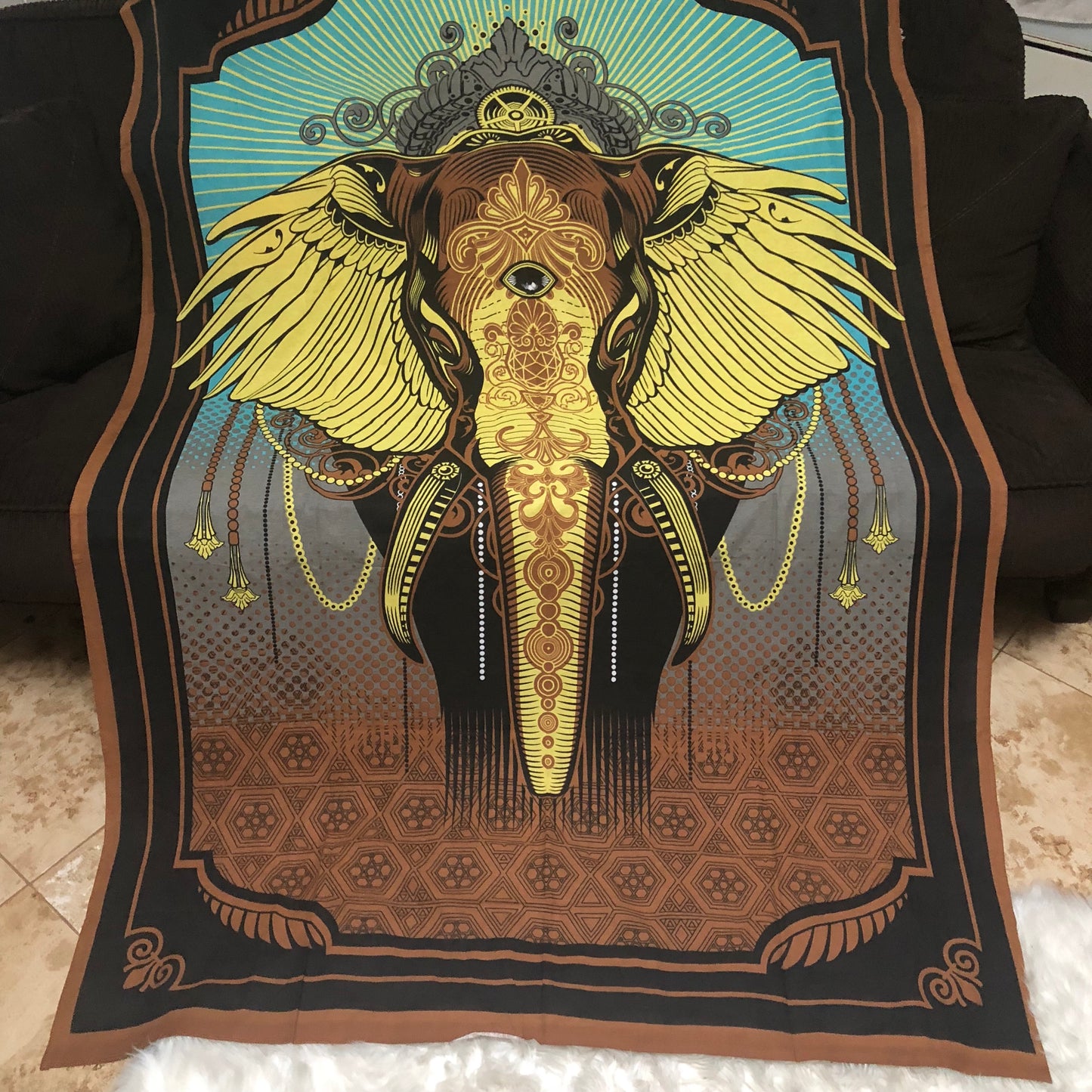 Elephant Third Eye Tapestry