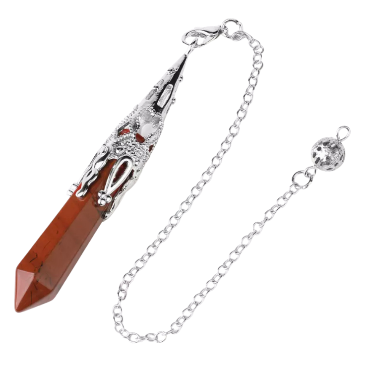 Red Jasper Silver Pendulum ~ "Balance & Life Force Energy"