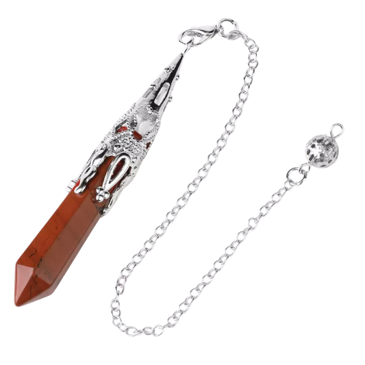 Red Jasper Silver Pendulum ~ "Balance & Life Force Energy"