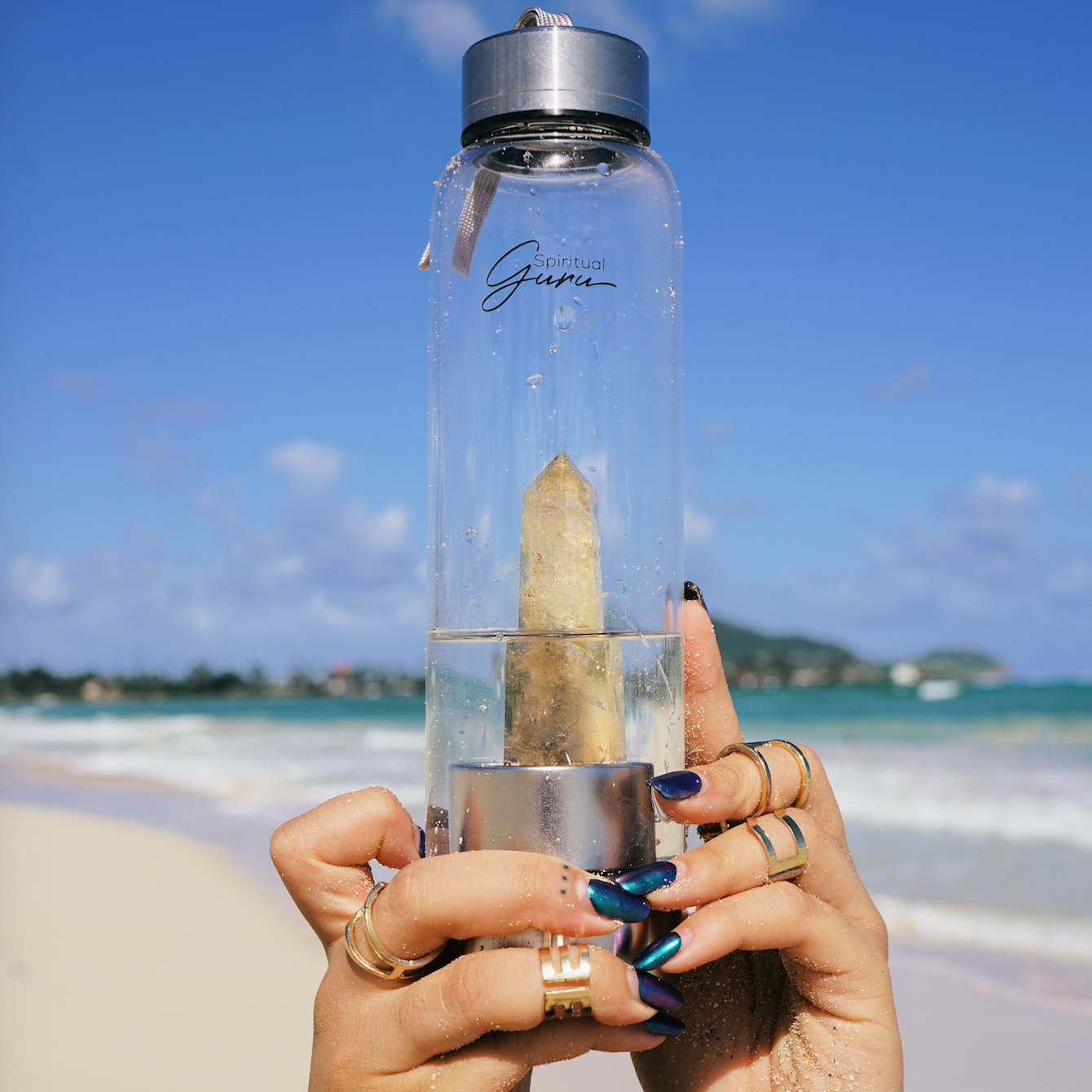 Citrine Crystal Elixir Water Bottle