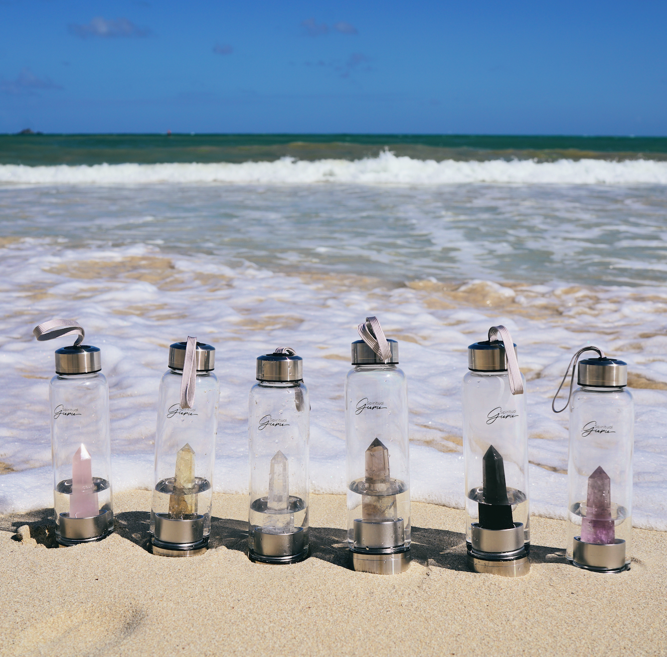 Smokey Quartz Crystal Elixir Water Bottle